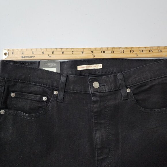Levi’s Premium 724 Straight Jeans 33 Black NWT - Picture 7 of 9